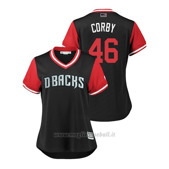 Maglia Baseball Donna Arizona Diamondbacks Patrick Corbin 2018 Llws Players Weekend Corby Nero